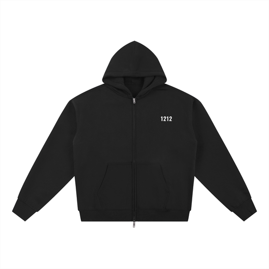 Fleeced Zip Up Hoodie
