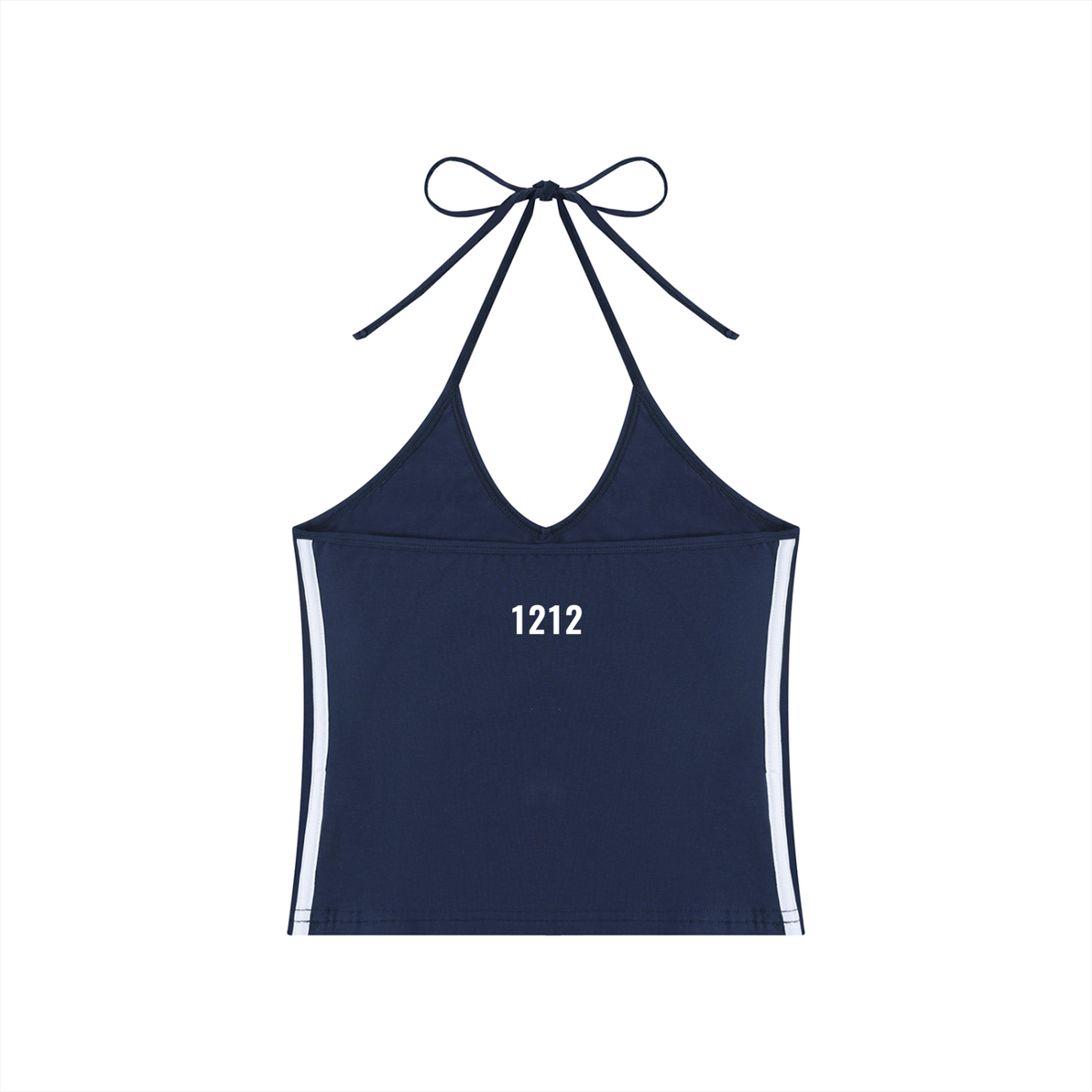 Women's Color Block Halter Crop Tank Top