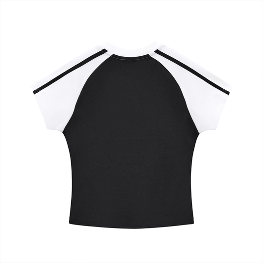 Contrast Stripes Bodycon Sleeve T-Shirt