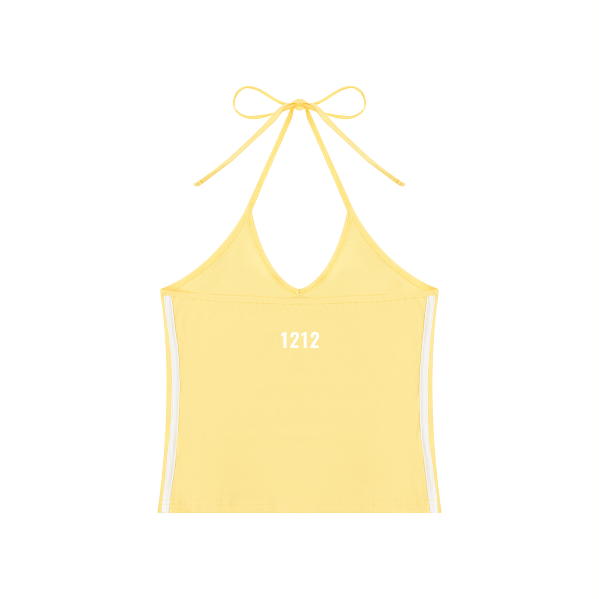 Women's Color Block Halter Crop Tank Top