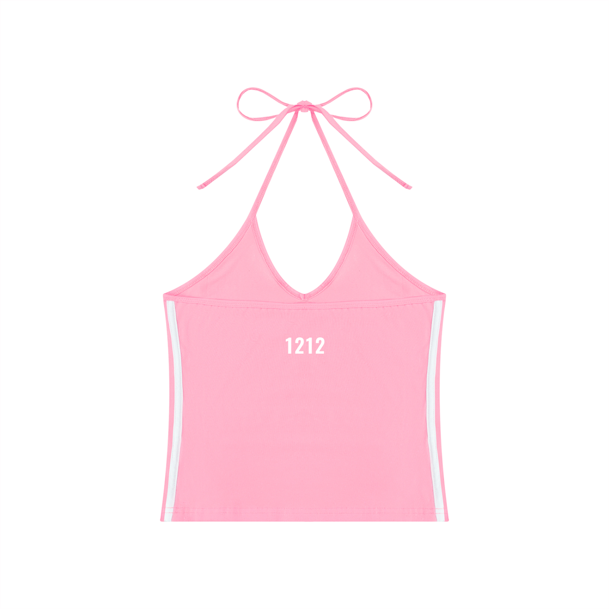 Women's Color Block Halter Crop Tank Top