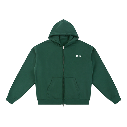 Fleeced Zip Up Hoodie