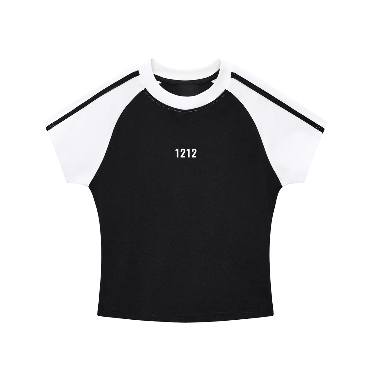 Contrast Stripes Bodycon Sleeve T-Shirt